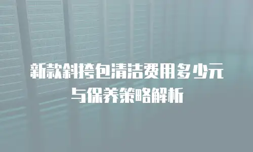 新款斜挎包清洁费用多少元与保养策略解析