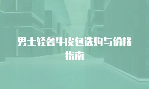 男士轻奢牛皮包选购与价格指南
