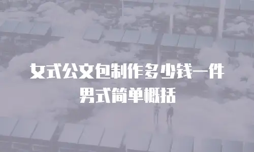 女式公文包制作多少钱一件男式简单概括
