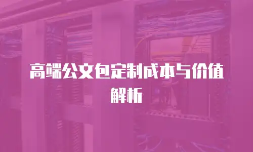 高端公文包定制成本与价值解析