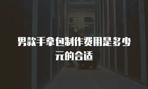 男款手拿包制作费用是多少元的合适