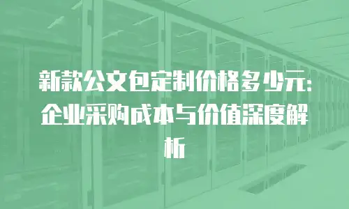 新款公文包定制价格多少元：企业采购成本与价值深度解析