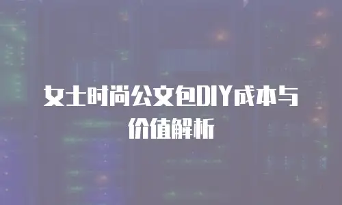 女士时尚公文包DIY成本与价值解析
