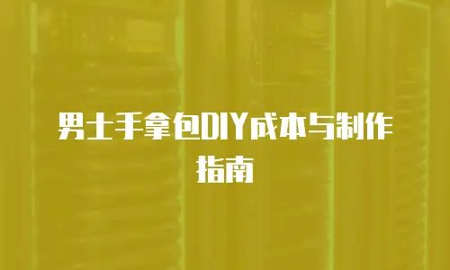 男士手拿包DIY成本与制作指南