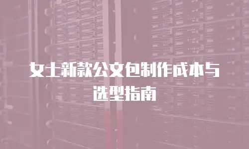 女士新款公文包制作成本与选型指南