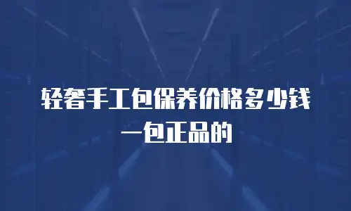 轻奢手工包保养价格多少钱一包正品的