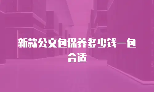 新款公文包保养多少钱一包合适