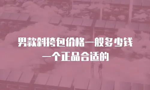 男款斜挎包价格一般多少钱一个正品合适的