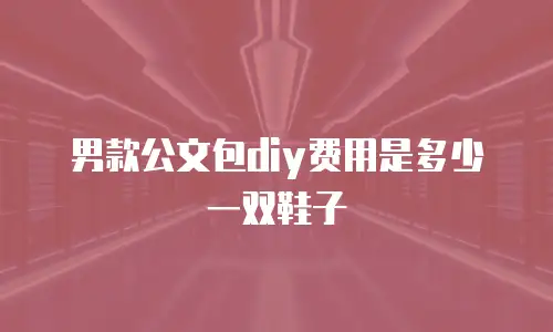 男款公文包diy费用是多少一双鞋子