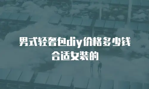 男式轻奢包diy价格多少钱合适女装的