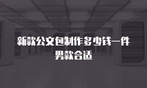 新款公文包制作多少钱一件男款合适