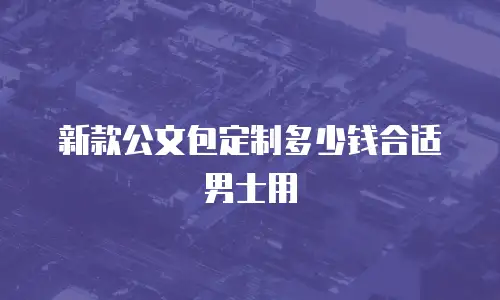 新款公文包定制多少钱合适男士用