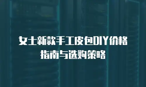 女士新款手工皮包DIY价格指南与选购策略