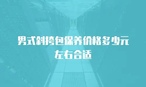 男式斜挎包保养价格多少元左右合适