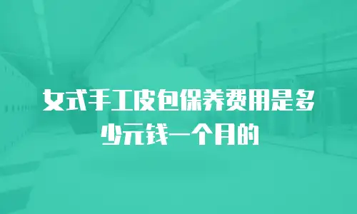 女式手工皮包保养费用是多少元钱一个月的