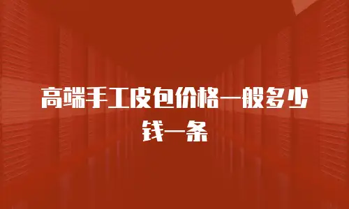 高端手工皮包价格一般多少钱一条