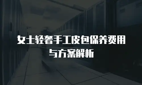 女士轻奢手工皮包保养费用与方案解析
