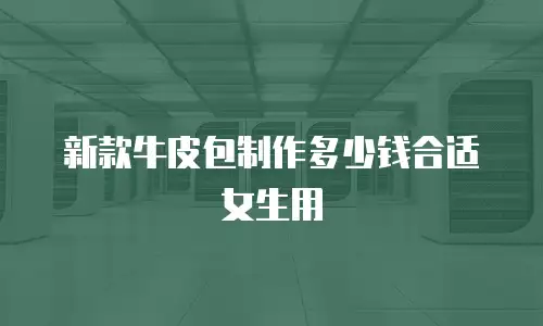新款牛皮包制作多少钱合适女生用