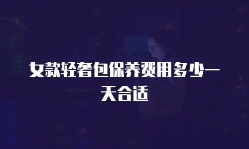 女款轻奢包保养费用多少一天合适