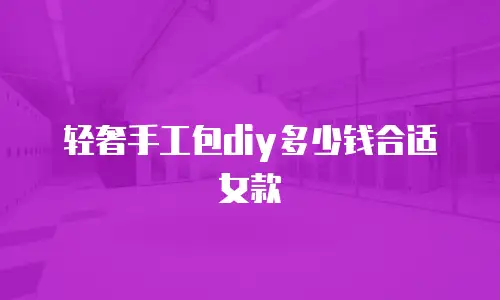 轻奢手工包diy多少钱合适女款