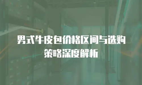 男式牛皮包价格区间与选购策略深度解析