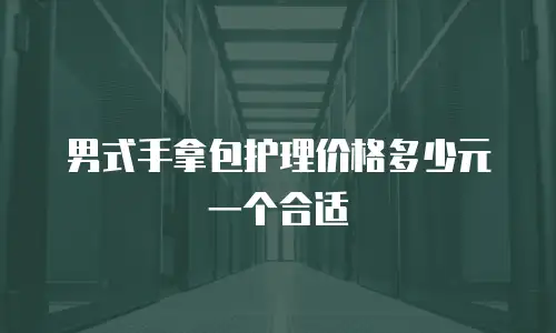 男式手拿包护理价格多少元一个合适