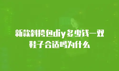 新款斜挎包diy多少钱一双鞋子合适吗为什么