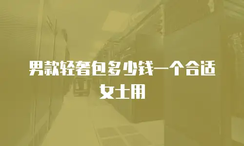 男款轻奢包多少钱一个合适女士用