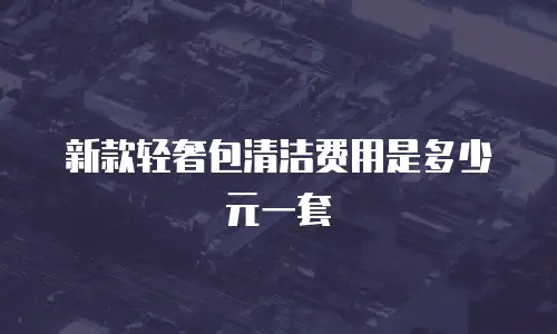新款轻奢包清洁费用是多少元一套