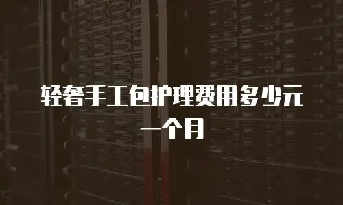 轻奢手工包护理费用多少元一个月