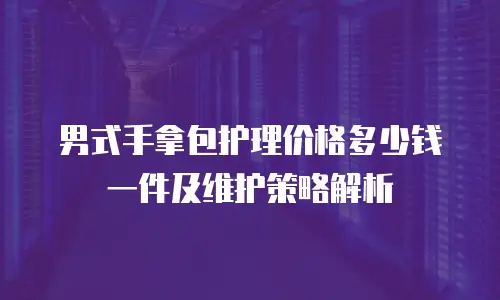 男式手拿包护理价格多少钱一件及维护策略解析