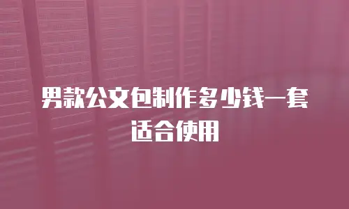 男款公文包制作多少钱一套适合使用