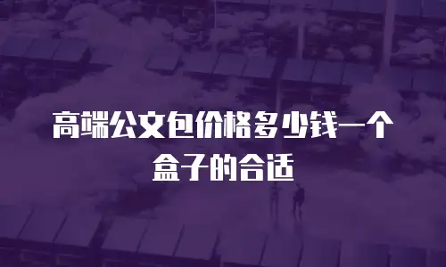 高端公文包价格多少钱一个盒子的合适