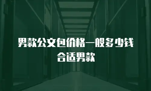 男款公文包价格一般多少钱合适男款