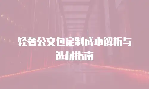 轻奢公文包定制成本解析与选材指南