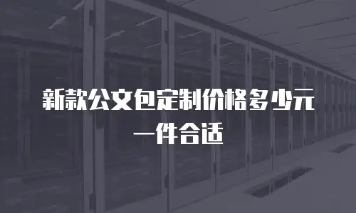 新款公文包定制价格多少元一件合适