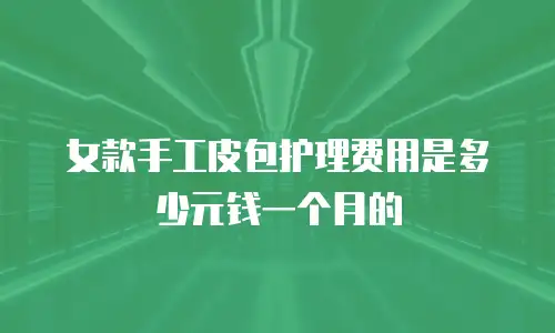 女款手工皮包护理费用是多少元钱一个月的