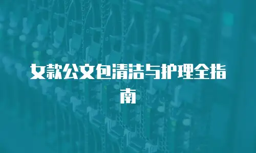 女款公文包清洁与护理全指南