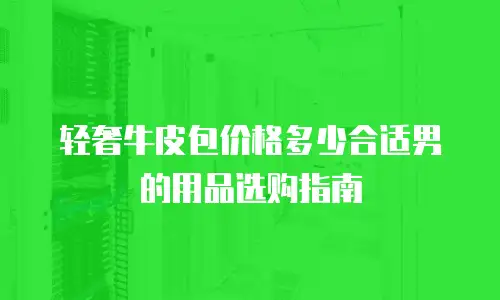 轻奢牛皮包价格多少合适男的用品选购指南