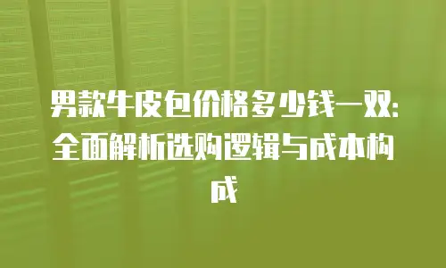 男款牛皮包价格多少钱一双：全面解析选购逻辑与成本构成