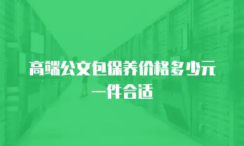 高端公文包保养价格多少元一件合适