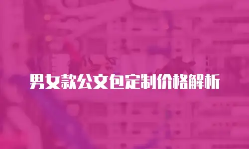 男女款公文包定制价格解析