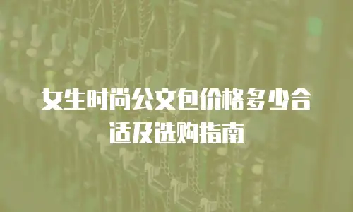女生时尚公文包价格多少合适及选购指南
