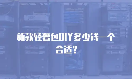 新款轻奢包DIY多少钱一个合适？