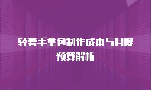 轻奢手拿包制作成本与月度预算解析