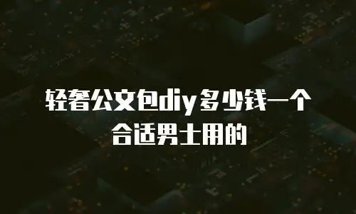 轻奢公文包diy多少钱一个合适男士用的