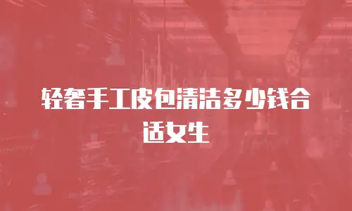 轻奢手工皮包清洁多少钱合适女生