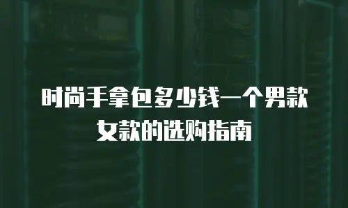 时尚手拿包多少钱一个男款女款的选购指南