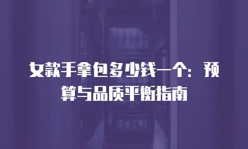 女款手拿包多少钱一个：预算与品质平衡指南