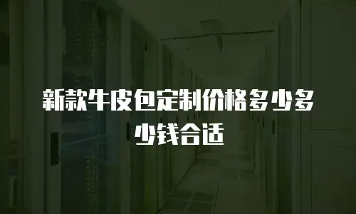 新款牛皮包定制价格多少多少钱合适